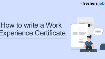 How to write a Work Experience Certificate
